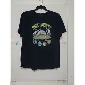A Rick And Morty Men's T-Shirt Cartoon Network Graphic Print Spaceship XXL